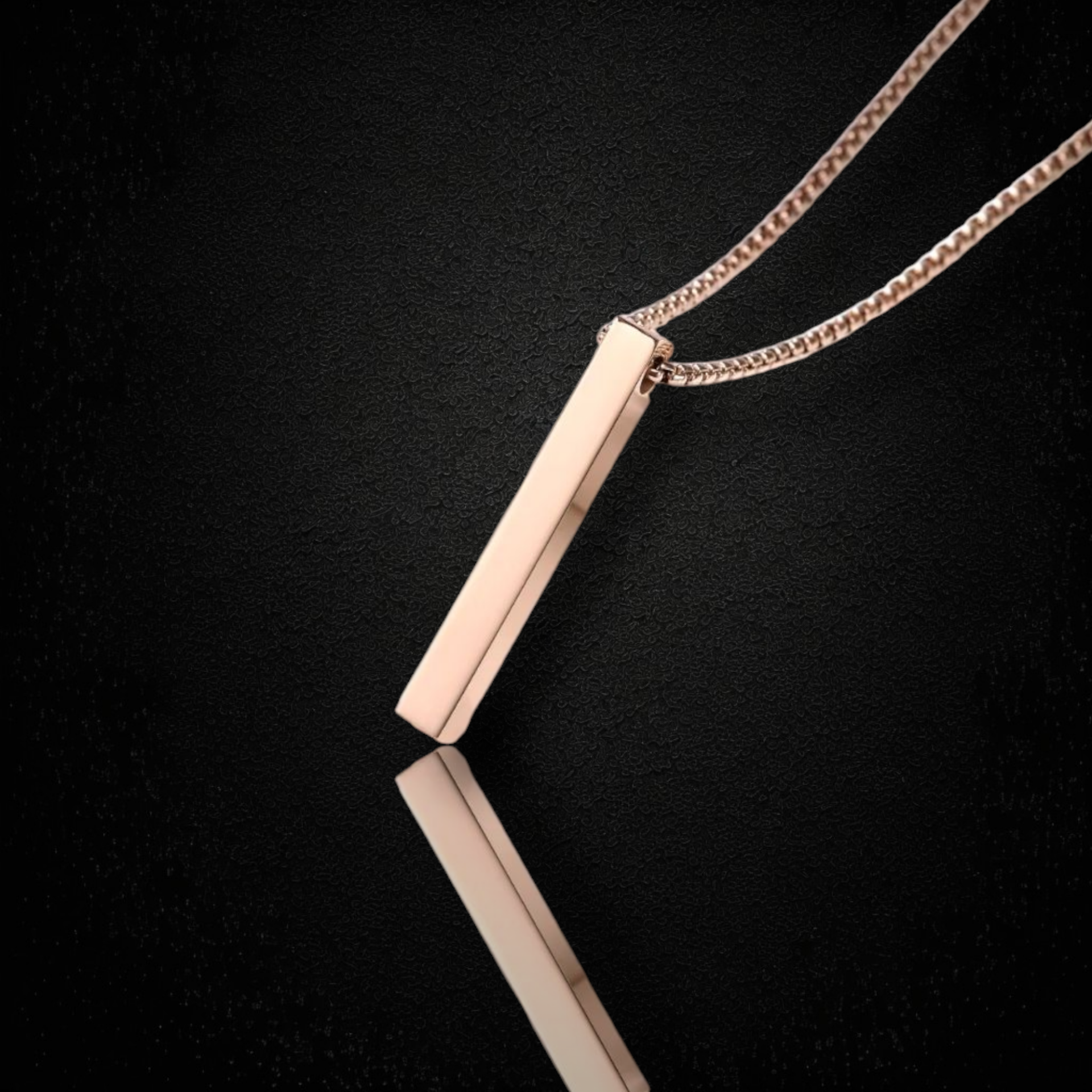 Stainless Steel Pendant Necklace Pattern Pilar Pink