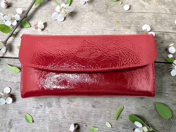 Large Women's wallet Charol Red