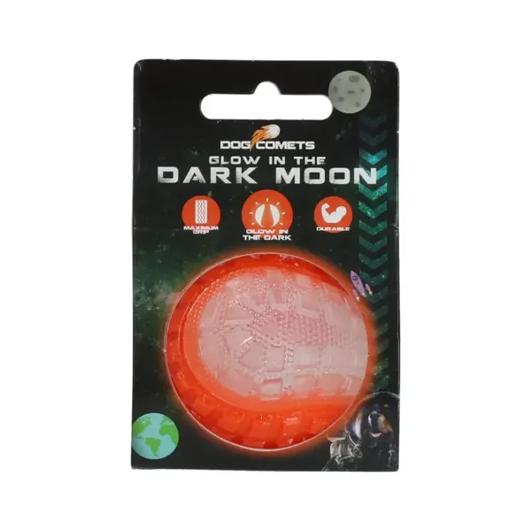 Dog Comets Glow In The Dark Moon Bal Oranje