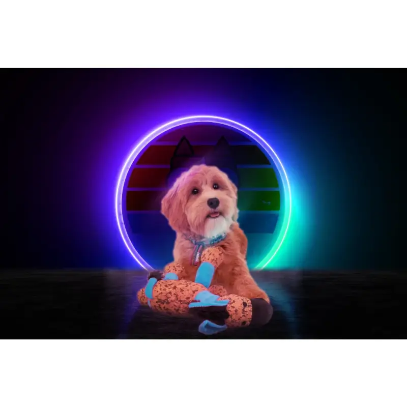 Retrodog Donkey blauw, hondenspeelgoed, knuffel