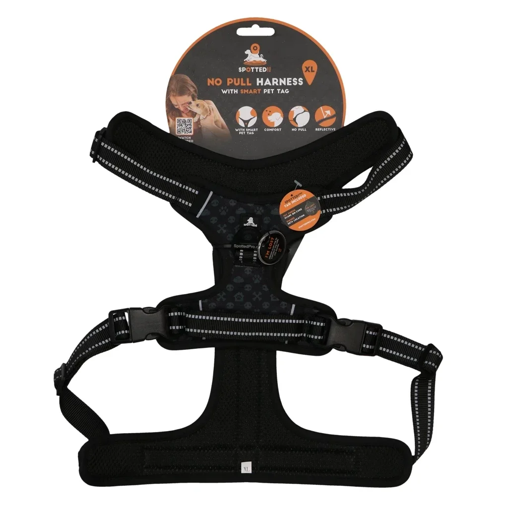 Spotted! Pro No Pull Harnas Donker Grijs