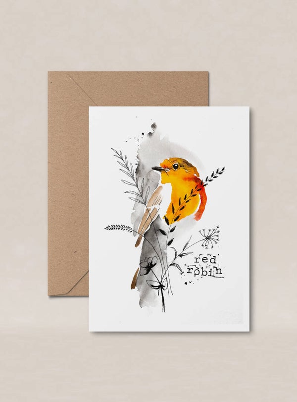 A5 kaart 'Red Robin'
