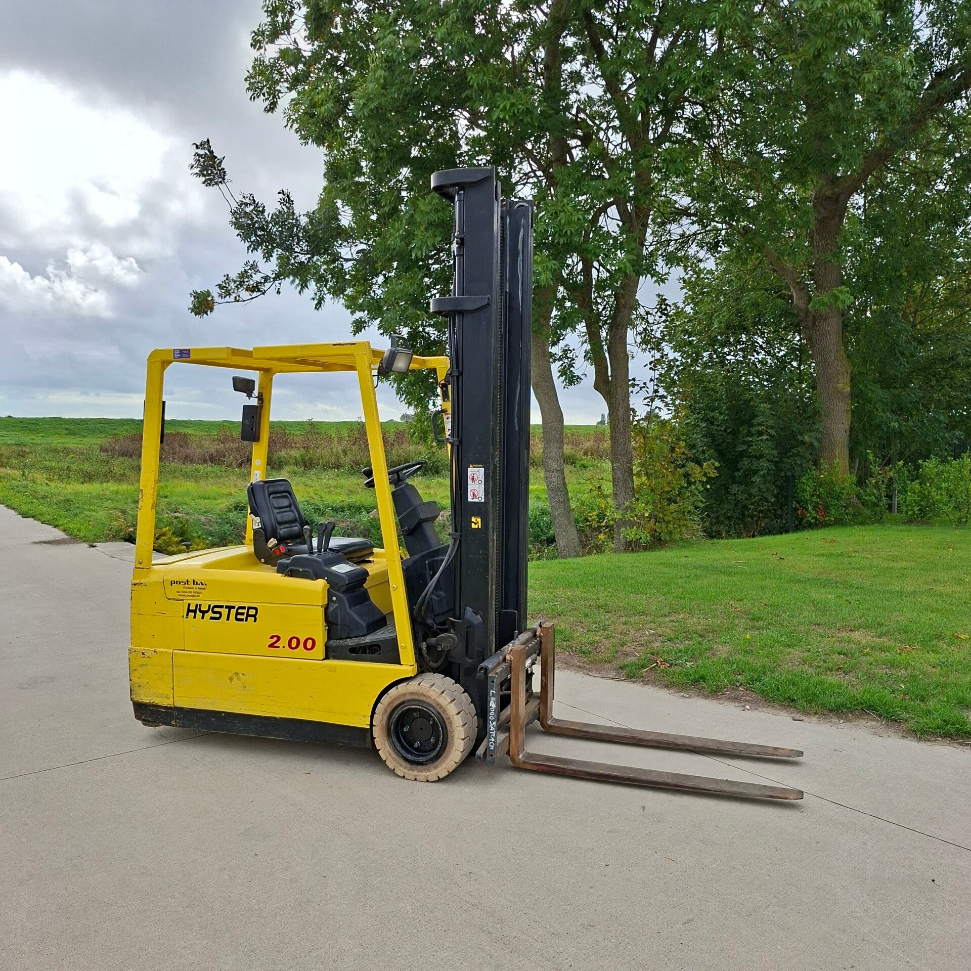 VERKOCHT! Zeer nette Hyster J2.00XMT met sideshift
