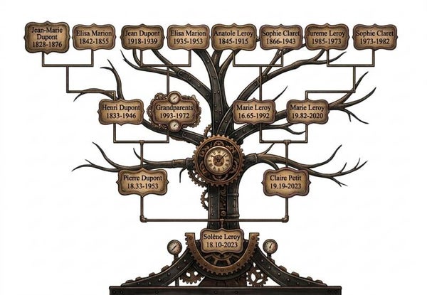 Arbre 4 générations - Thème industriel