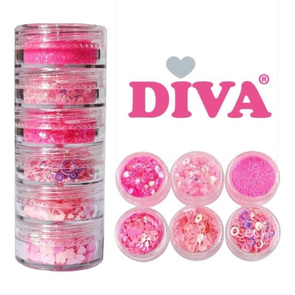 Party mix nail art pink