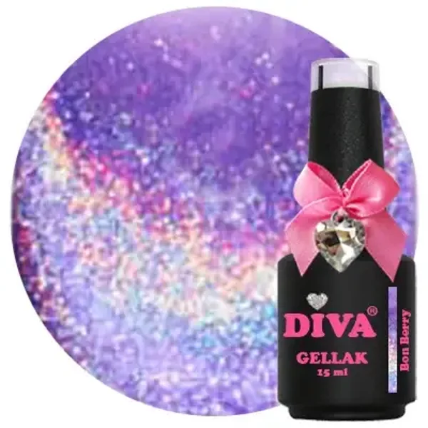 DIVA Gellak Cat Eye Holo Rainbow Bon Berry 15 ml