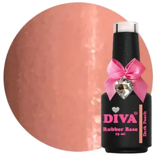 DIVA Rubber Basecoat Dark Peach 15 ml