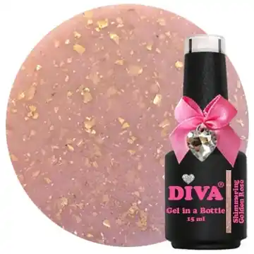 Diva Gel in a bottle Shimmering golden rose
