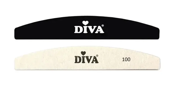 Diva Hygiëne Half Moon Systeem Zebra Vijlen 100 grit 25 pcs incl. Plastic Handle