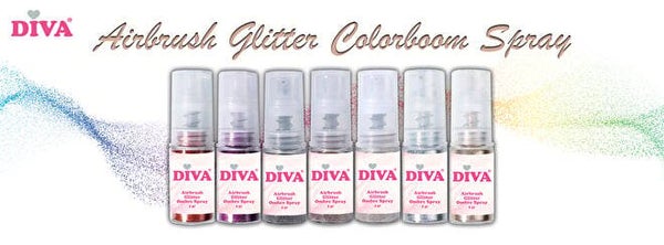 Diva Airbrush Glitter Colorboom Spray -  Set 7 stuks no 7t/m13