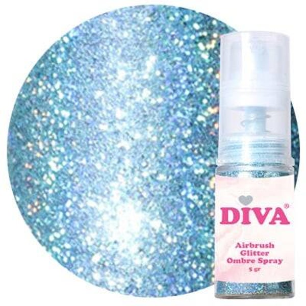Diva Airbrush Glitter Colorboom Spray Blue 3
