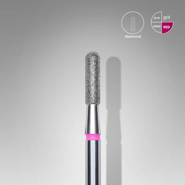 STALEKS PRO Expert Diamant Frees Bit, Rounded Cylinder Red 23/8