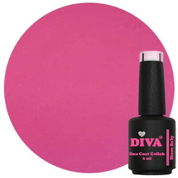 DIVA One Coat Gellak Sheen Ruby 6 ml