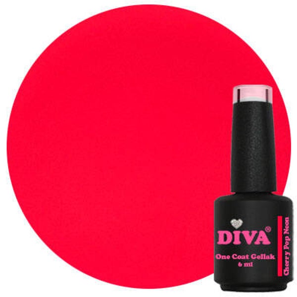 DIVA One Coat Gellak Cherry Pop Neon 6 ml