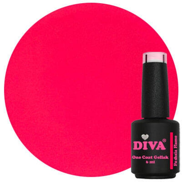 DIVA One Coat Gellak Fuchsia Flame 6 ml