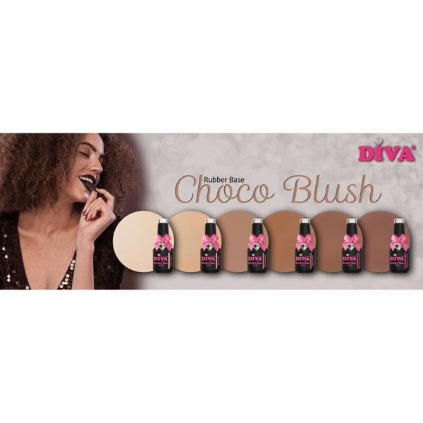 DIVA Rubber Basecoat Choco Blush Collection 6x15 ml - met gratis fineliner