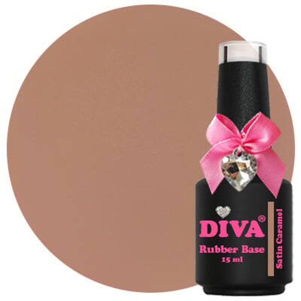 DIVA Rubber Basecoat Satin Caramel 15 ml