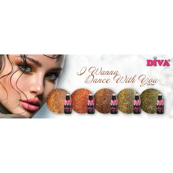 DIVA Gellak Cat Eye I Wanna Dance With You Collection 5x 10 ml met gratis Pen Magneet