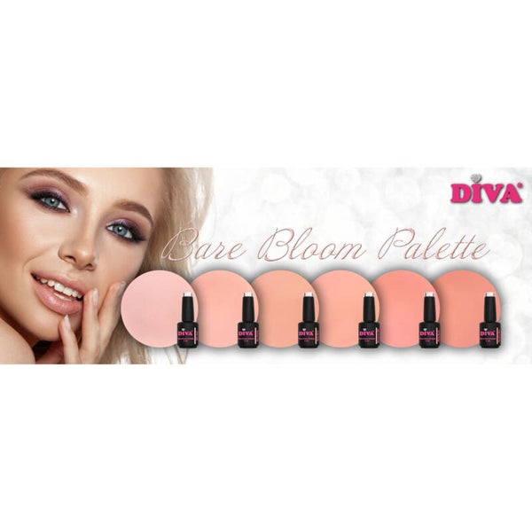 DIVA One Coat Gellak Bare Bloom Palette Collection 6x 6 ml