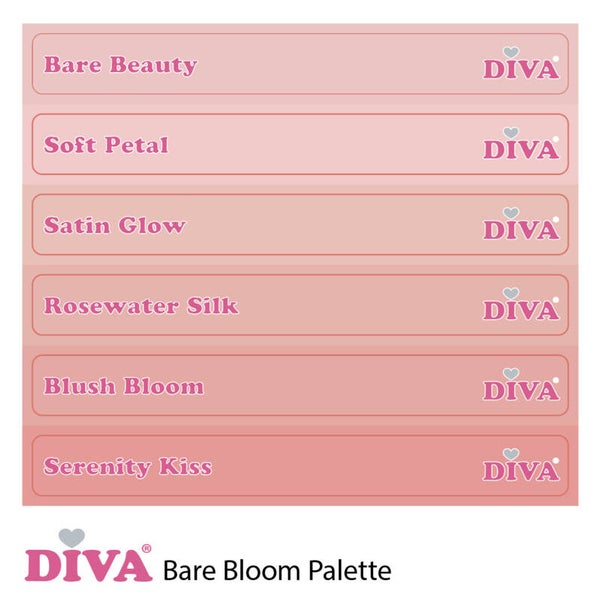 DIVA Colorpop Stickers Bare Bloom Palette