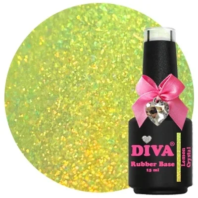 DIVA Rubber Basecoat Lemon Crystal 15 ml