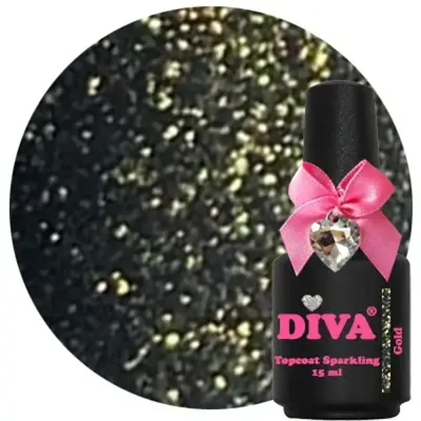 Diva Topcoat Sparkling Gold - No wipe