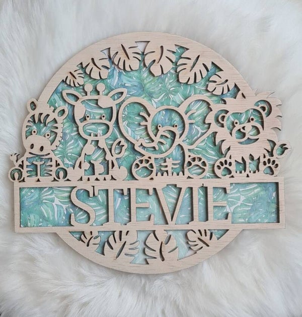 Safari deur of muur plaat