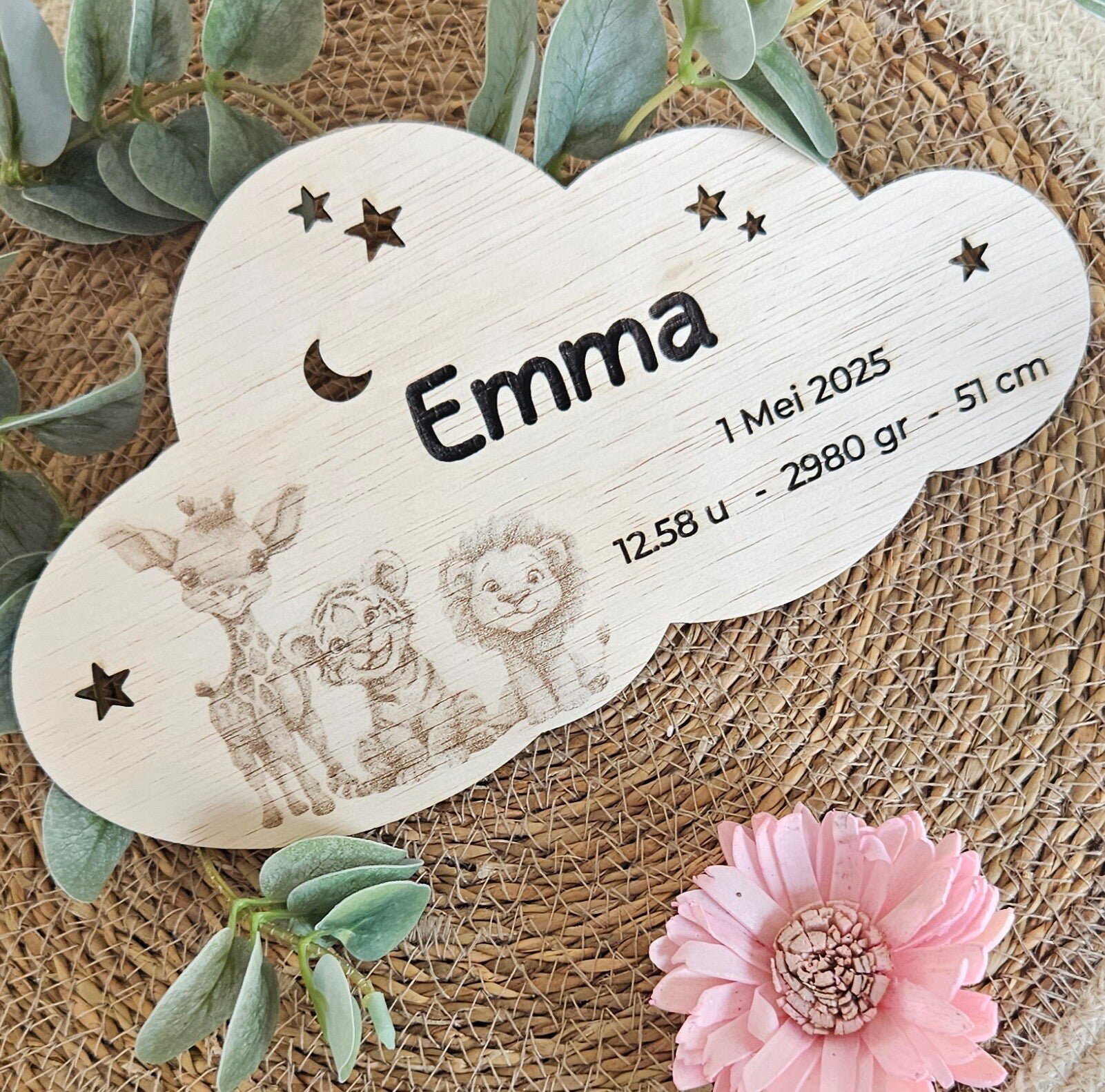 Muurplaat Safari Wolkje