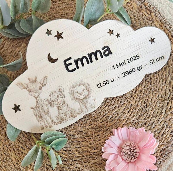 Muurplaat Safari Wolkje