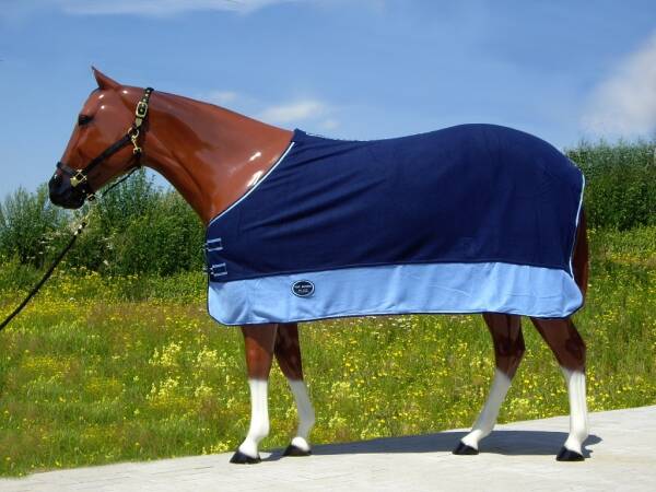 Abschwitzdecke "TOP SCORE" navy/royal (135cm-145cm)