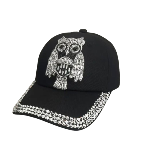 Baseball Cap Damen "Eule" schwarz