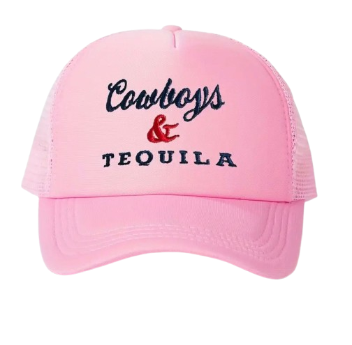 Baseball Cap Damen "Cowboys & Tequila" rosa