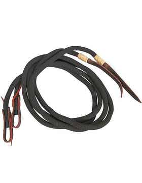 Nylon Zügel geflochten "Deluxe" schwarz