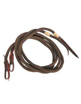 Nylon Zügel geflochten "Deluxe" braun