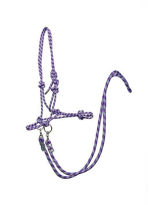 Knotenhalfter lila "Free Riding" inkl. Zügel