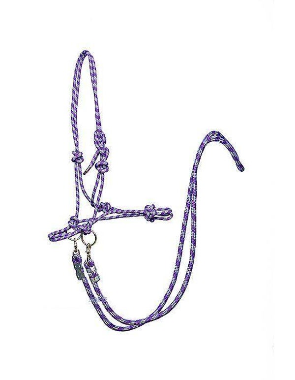 Knotenhalfter lila "Free Riding" inkl. Zügel