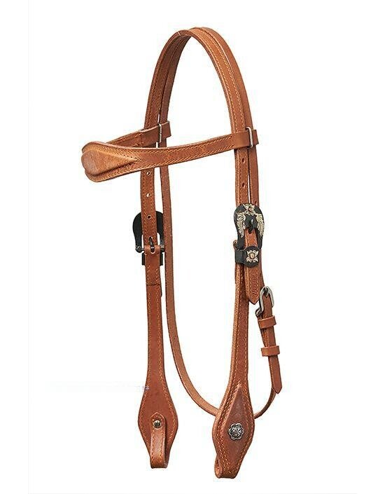 Kopfstück gerade "Flower" HORSEMAN`S TACK harness
