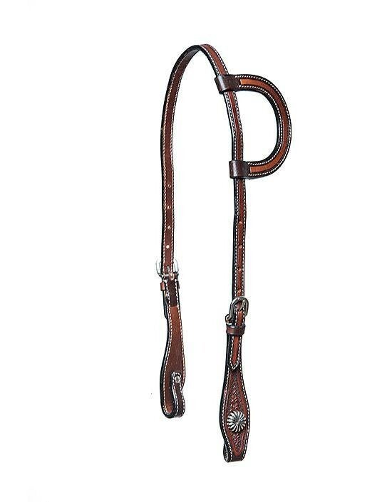 Kopfstück Einohr "Basket Tooled"