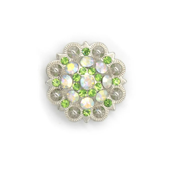 Concho - Rhinestone - 36mm - Green