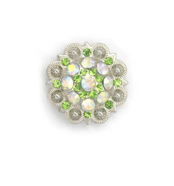Concho - Rhinestone - 36mm - Green