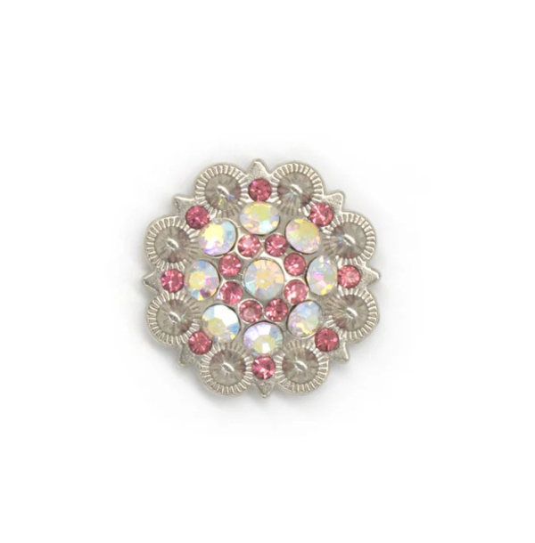 Concho - Rhinestone - 36mm - Pink