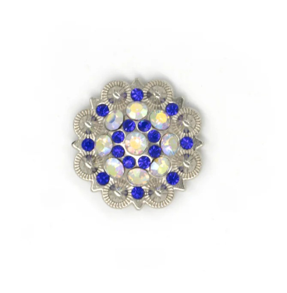 Concho - Rhinestone - 36mm - Blue