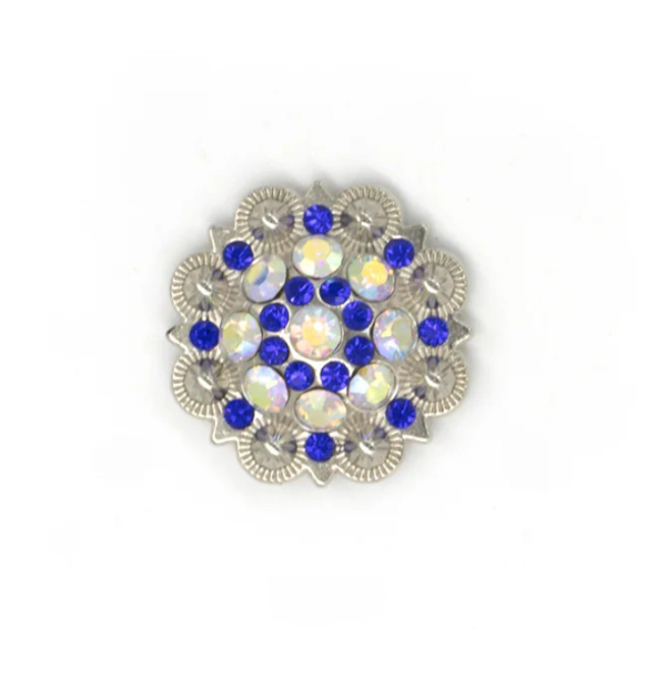Concho - Rhinestone - 36mm - Blue