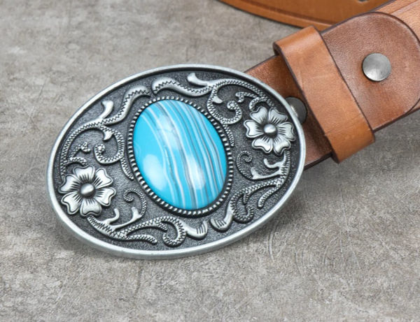 Gürtelschnalle Belt Buckle - Agate Floral - TQ