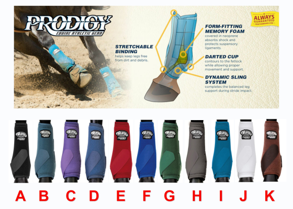 "Weaver" Prodigy® Horse Sport Boots Fesselkopfgamaschen 4er Set Gr. M