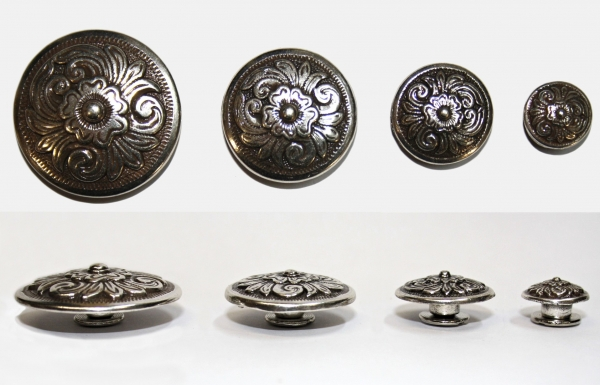 Concho with Chicago Screw - Flower