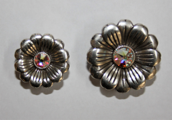 Gürtelschnalle Concho - Swarowski Crystal Floral