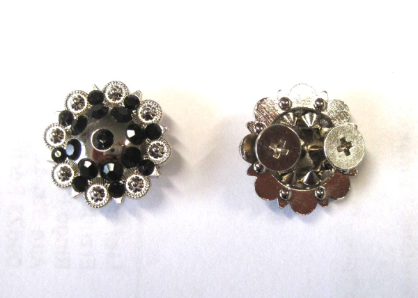 Concho - mit Schraube Schwarz 19mm