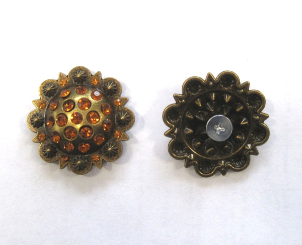 Concho - mit Schraube Orange / Brass 35mm