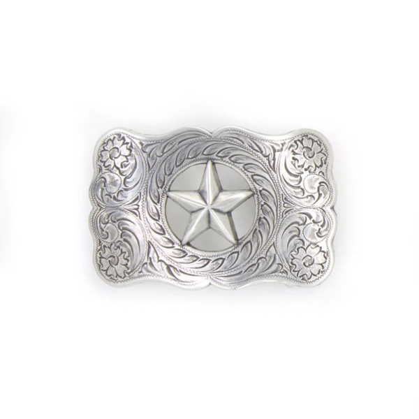 Gürtelschnalle Belt Buckle - Ranger Star Silber